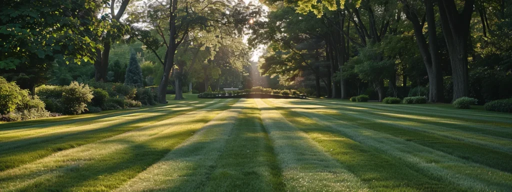 a meticulously striped lawn, perfectly trimmed and free of clippings, showcasing mastery of proper mowing techniques.